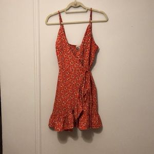 Free People Floral Wrap Dress